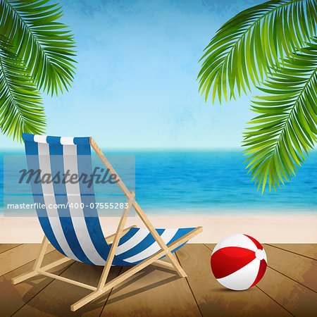 Vector illustration of a summer vacation on the beach