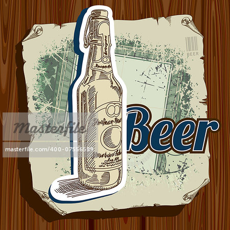 retro label, this illustration can be used for your design