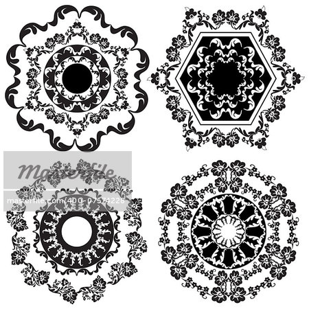 Decorative Floral Design Elements editable vector illustration