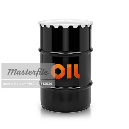 Oil and Petroleum Barrel on white isolated background.  (with clipping work path)