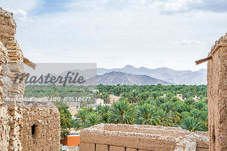 Image of a view from Birkat al mud in Oman