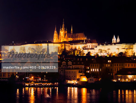 Prague at night, Czech Republic