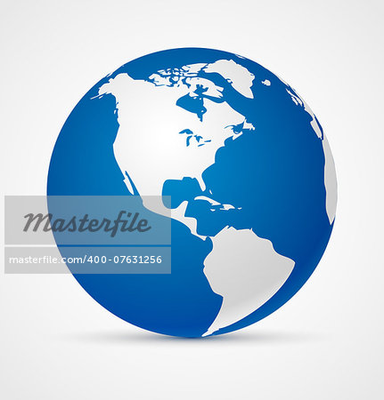 Globe of the world icon. Vector illustration