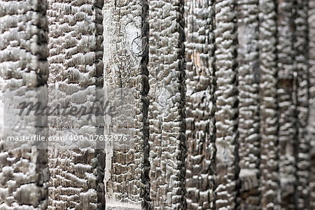 abstract texture burned wooden boards closeup for backgrounds