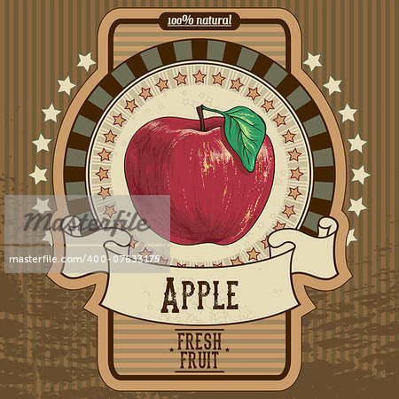 fruit label, this illustration can be used for your design