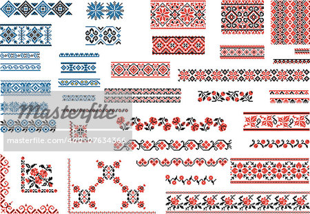 Set of Patterns for Embroidery Stitch