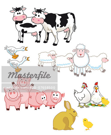 Farm animals cartoon