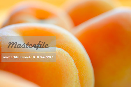 Closeup Image of the Ripe Juicy Apricots