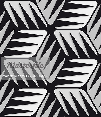 Abstract 3d geometrical seamless background. Gray 3d cubes striped with black.
