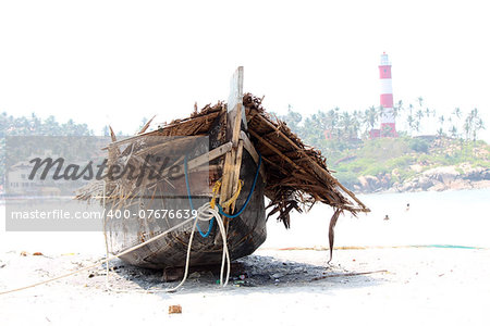 Photo of fishing boats on the sea, India, Kerala