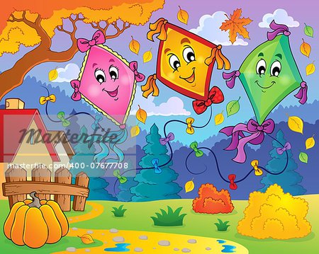 Kites theme image 9 - eps10 vector illustration.