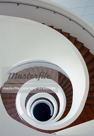 Spiral modern stairs detail pattern