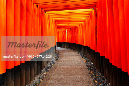 Fushimi Inari Taisha Shrine in Kyoto City, Japan, shooting at public area