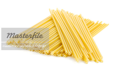 Heap of spaghetti. Isolated on white background