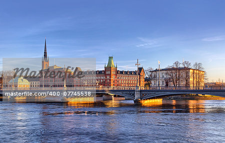 Scenic panorama of Stockholm