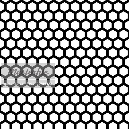 honeycomb seamless pattern in vector black color