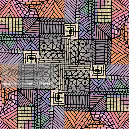 Abstract seamless retro pattern.Vector illustration.