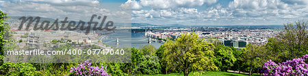 Panoramic view of Budapest city. Budapest, Hungary