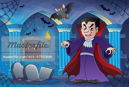 Haunted castle interior theme 3 - eps10 vector illustration.