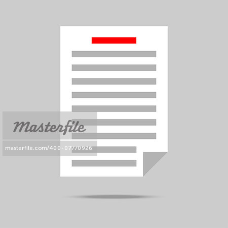List with gray text icon in vector