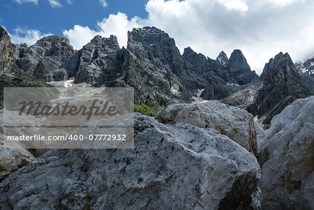 Rugged peaks of the Pale di San Martino, Trentino - Italy