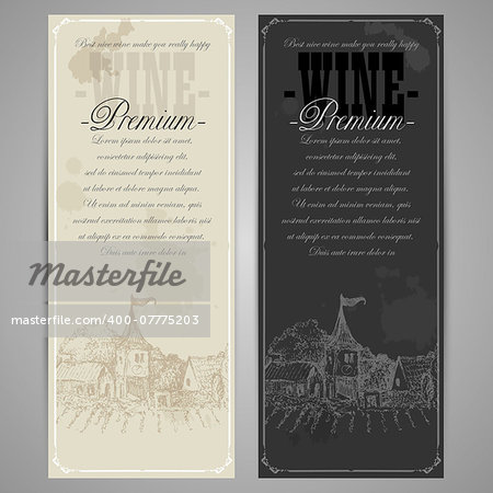 set of wine labels, this illustration may be useful as designer work