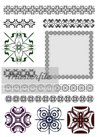 Collection of Ornamental Rule Lines in Different Design styles. vector illustration