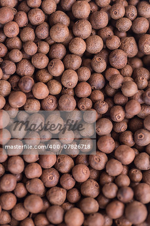 Spices allspice for cooking meat, fish and salads