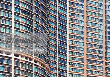 New apartments in Hong Kong at day