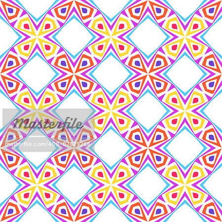 Seamless pattern - simple bright geometrical ornament. Vector illustration