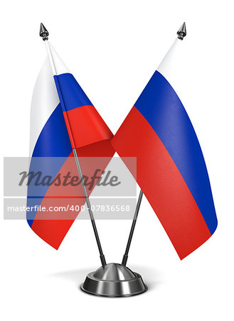 Russia - Miniature Flags Isolated on White Background.
