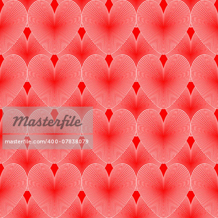 Design seamless colorful heart pattern. Valentine's Day background. Vector art. No gradient