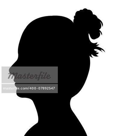 lady head silhouette vector