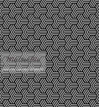 Seamless geometric op art pattern. Vector art.