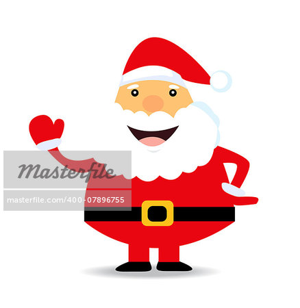 Santa Claus. Vector illustration for retro card