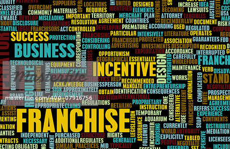 Franchise Business Concept as a Abstract Art