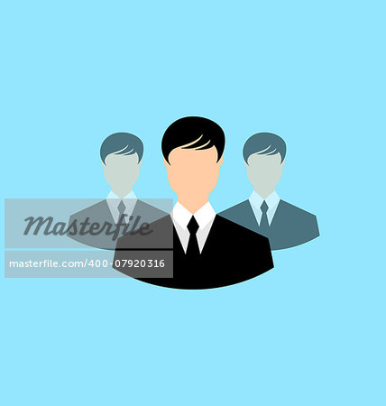 Avatar set front portrait office employee team for web design application  - vector