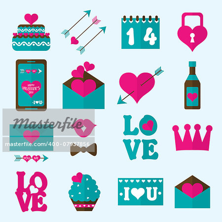 Valentine flat icon, vector illustration
