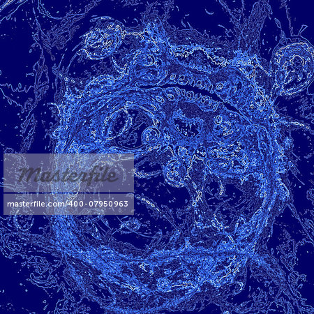 Frosty pattern of abstract splashing on glass. Fractal art graphics