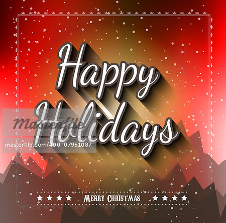 2015 Christmas Greeting Card for happy Holidays and new year flyers.