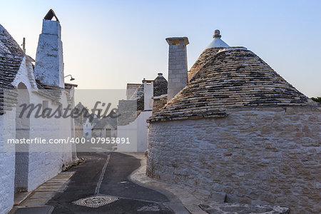 Typical trulli houses in Alberobello. Italy, Puglia