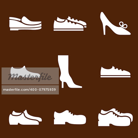 Vector collection of shoes, illustrated footwear.