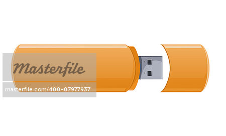 Usb flash memory isolated on the white background