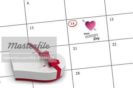 red circle against calendar