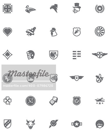 Set of the military emblems in World War 2 style