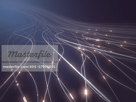 Abstract background in a concept of optical fiber.