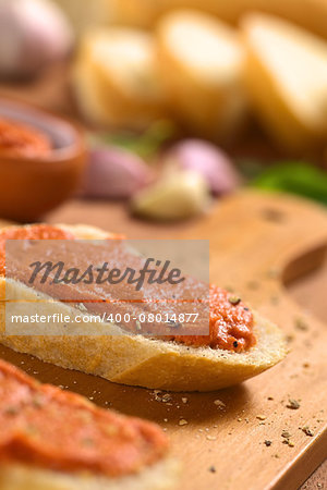 Tomato-Butter Spread on Baguette