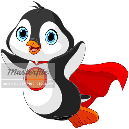 Illustration of Super Hero Penguin