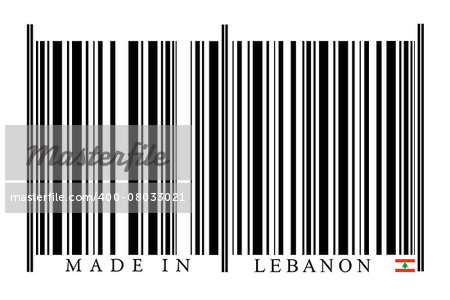 Lebanon Barcode on white background