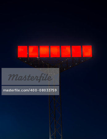 Red Neon Sign at night